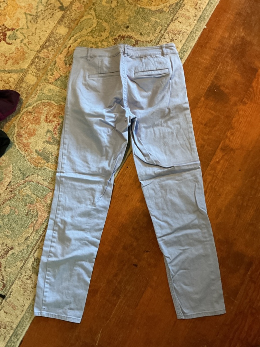 Light Blue Women's Stretch -LOFT Chino Pants - Picture 3 of 4